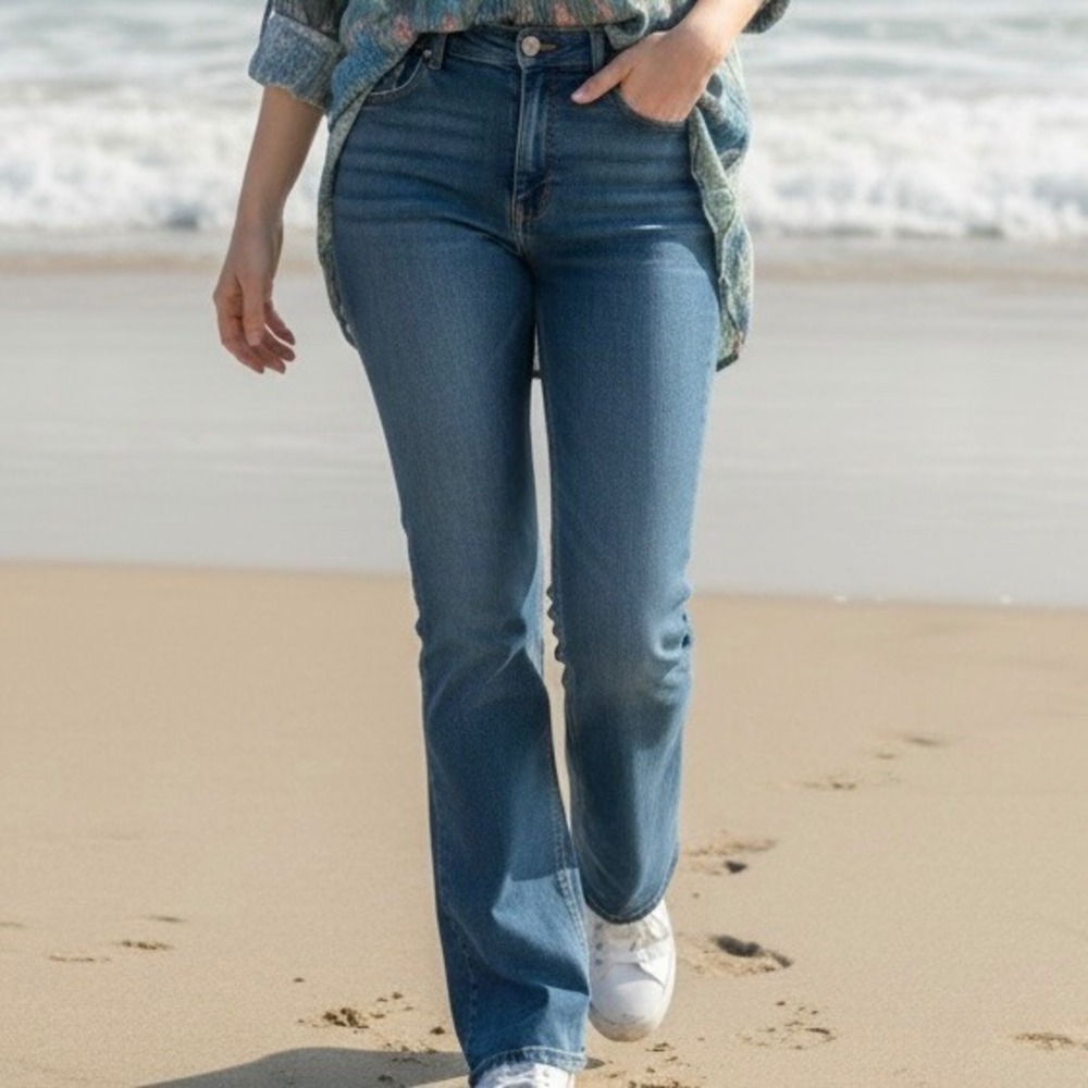 NWT Gloria Vanderbilt Amanda Bootcut Jeans Tall Womens 12 Medium Wash Denim